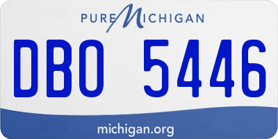 MI license plate DBO5446