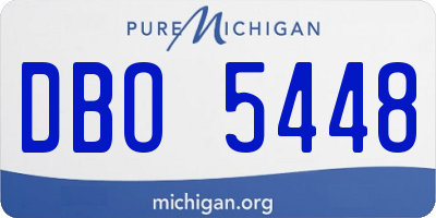 MI license plate DBO5448