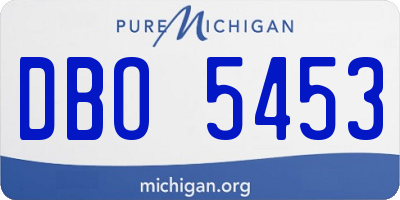 MI license plate DBO5453