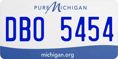 MI license plate DBO5454