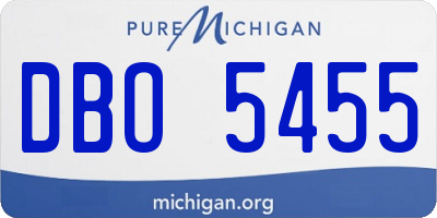 MI license plate DBO5455