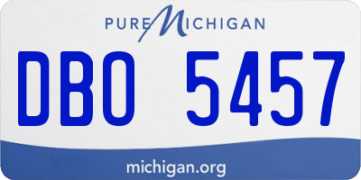 MI license plate DBO5457