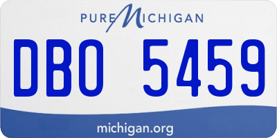 MI license plate DBO5459