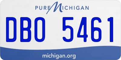 MI license plate DBO5461