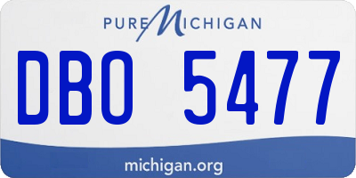 MI license plate DBO5477