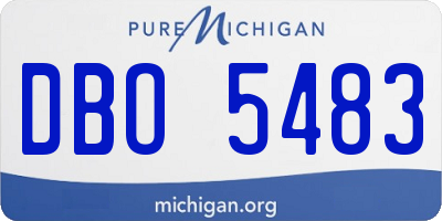 MI license plate DBO5483