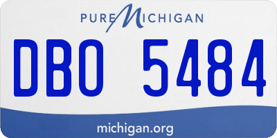 MI license plate DBO5484