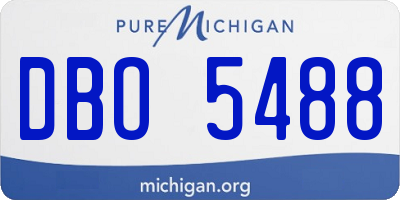 MI license plate DBO5488