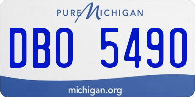 MI license plate DBO5490