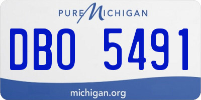 MI license plate DBO5491