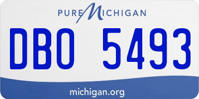 MI license plate DBO5493