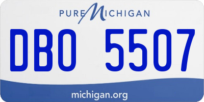 MI license plate DBO5507