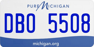 MI license plate DBO5508