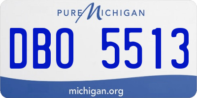 MI license plate DBO5513