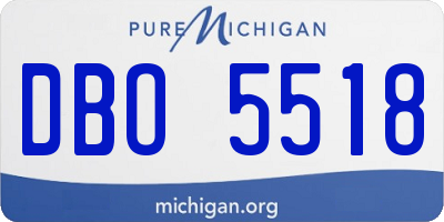 MI license plate DBO5518