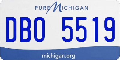 MI license plate DBO5519