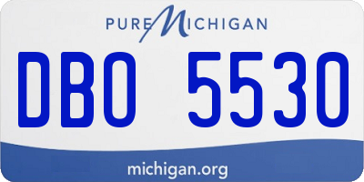 MI license plate DBO5530