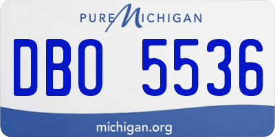 MI license plate DBO5536