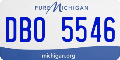 MI license plate DBO5546