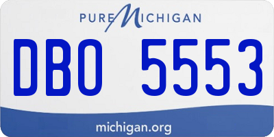 MI license plate DBO5553