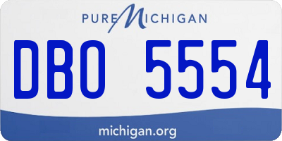 MI license plate DBO5554