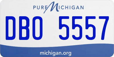 MI license plate DBO5557