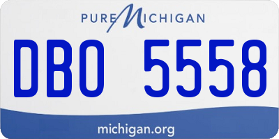 MI license plate DBO5558