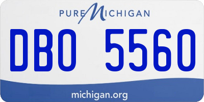 MI license plate DBO5560
