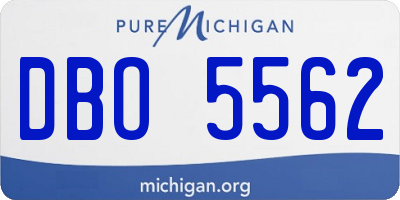 MI license plate DBO5562