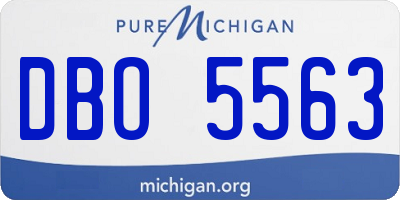 MI license plate DBO5563