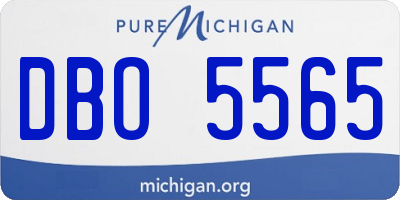MI license plate DBO5565