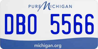 MI license plate DBO5566