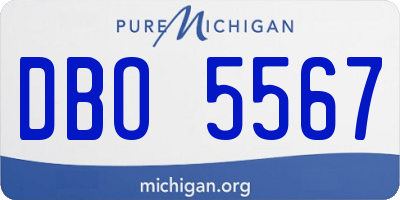 MI license plate DBO5567