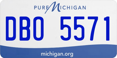 MI license plate DBO5571