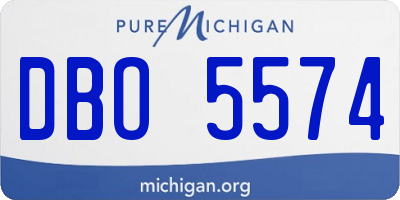 MI license plate DBO5574