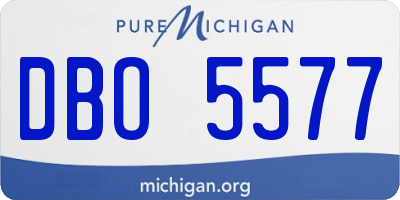 MI license plate DBO5577