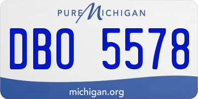 MI license plate DBO5578