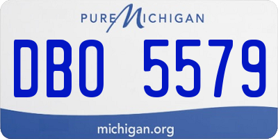 MI license plate DBO5579