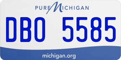 MI license plate DBO5585