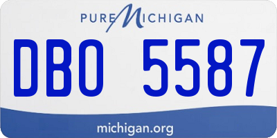 MI license plate DBO5587