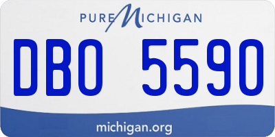 MI license plate DBO5590
