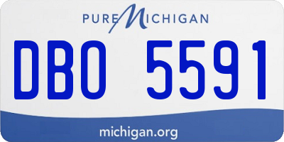 MI license plate DBO5591