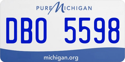 MI license plate DBO5598