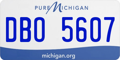 MI license plate DBO5607