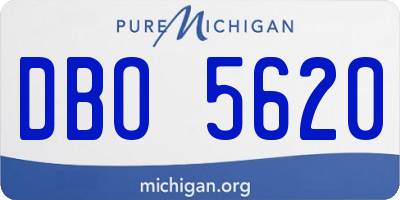 MI license plate DBO5620