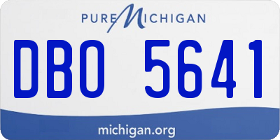 MI license plate DBO5641