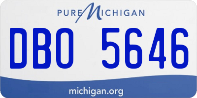 MI license plate DBO5646