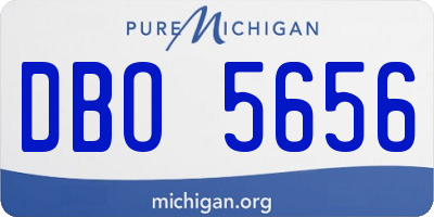 MI license plate DBO5656
