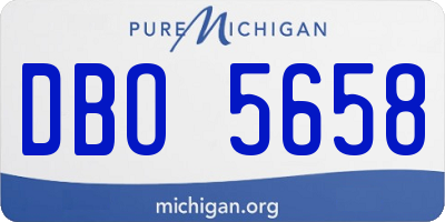 MI license plate DBO5658