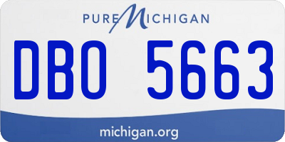 MI license plate DBO5663